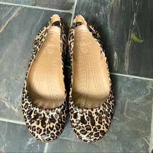 Crocs W10 Leopard Sling Backs